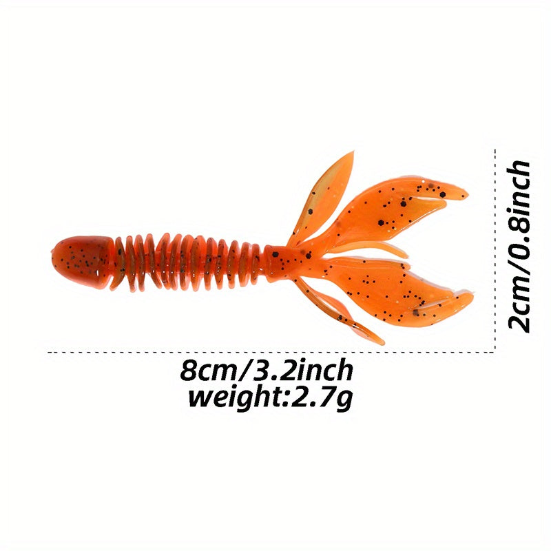 10pcs Soft Bionic Shrimp Fishing Lures Tackle