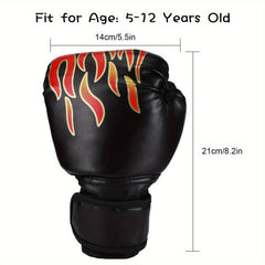 Boxing Glove Leather Kickboxing Protective Gloves Punching Sanda