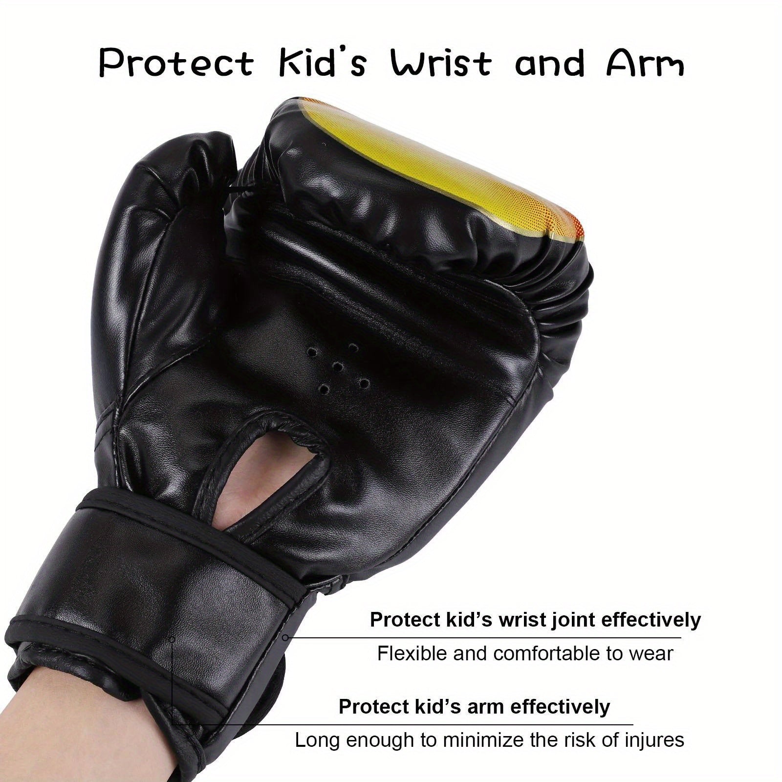Boxing Glove Leather Kickboxing Protective Gloves Punching Sanda