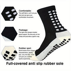 3 Pairs Football Socks Non slip Grip Soccer Rugby Tennis Volleyball Badminton