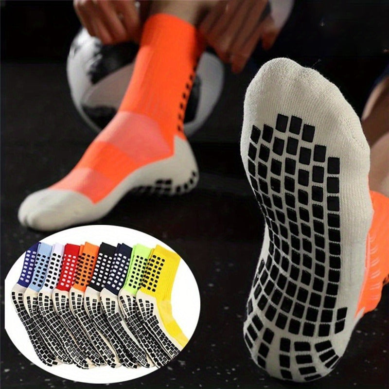 3 Pairs Football Socks Non slip Grip Soccer Rugby Tennis Volleyball Badminton