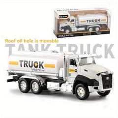Excavator Fire Truck Alloy Engineering Car Toy Pull Back Set