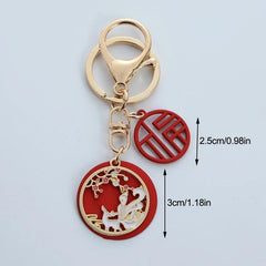 Dragon Fox Koi Lucky Keychain Bag Car Key Decoration Pendant Year Gift