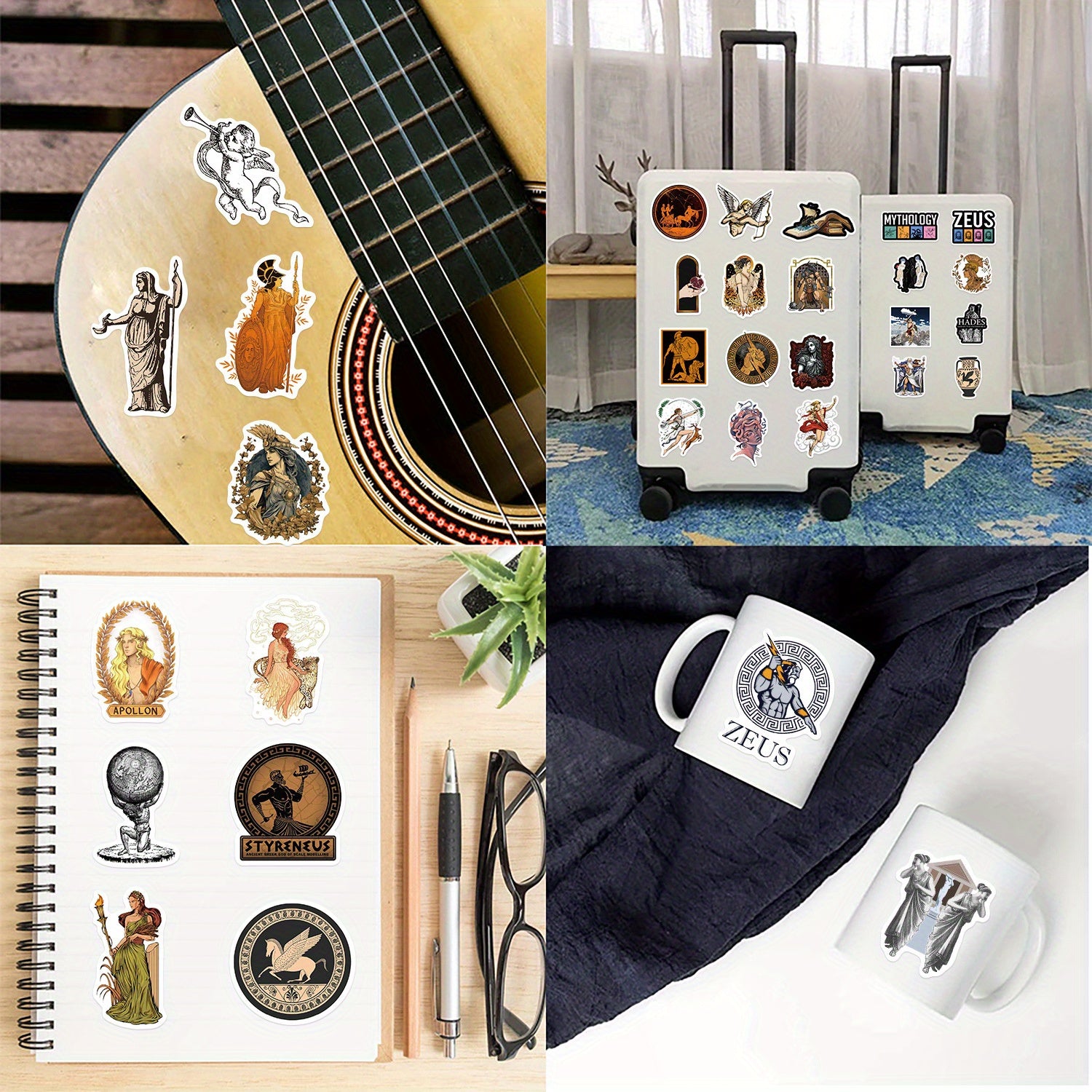 50pcs Greek Mythology Aesthetics Waterproof Vinyl Stickers for Decoration