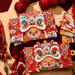 4pcs Cartoon Year Red Bag Spring Creativity