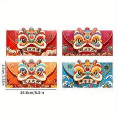 4pcs Cartoon Year Red Bag Spring Creativity