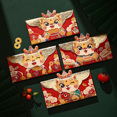4pcs Cartoon Year Red Bag Spring Creativity