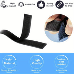 2 Rolls Heavy Duty Adhesive Strips Hook and Loop Tapes for DIY Crafting