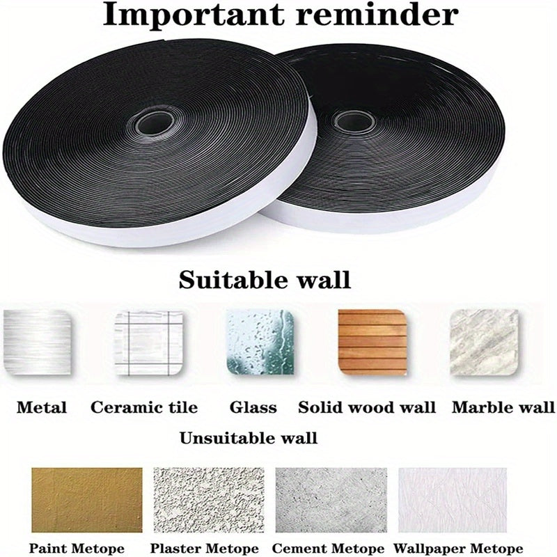 2 Rolls Heavy Duty Adhesive Strips Hook and Loop Tapes for DIY Crafting