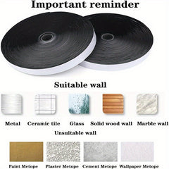 2 Rolls Heavy Duty Adhesive Strips Hook and Loop Tapes for DIY Crafting