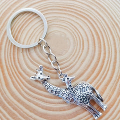 Giraffe Keychain Stainless Steel Key Ring Gift For Men Women