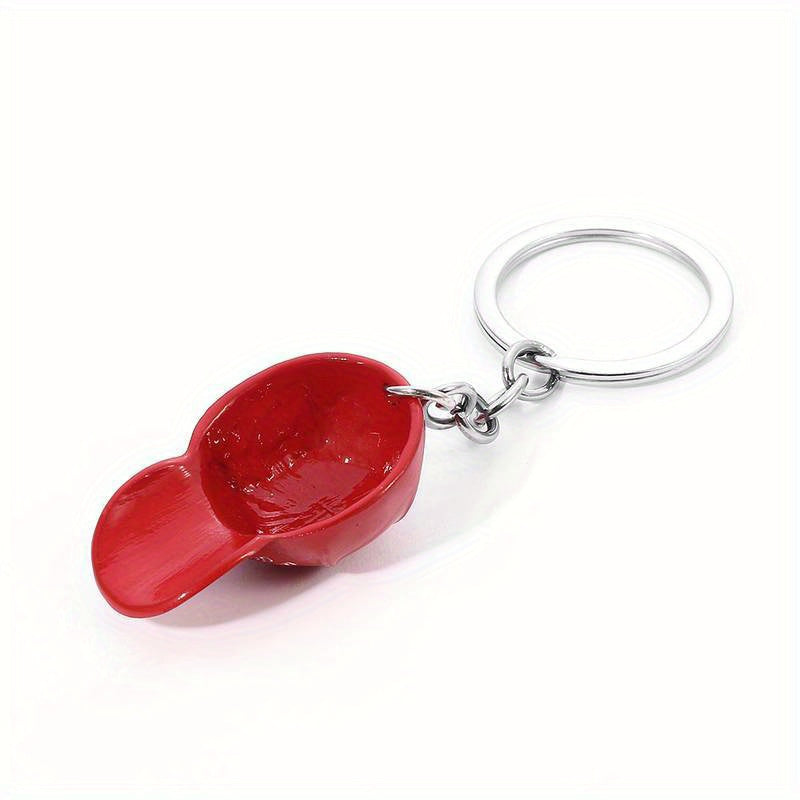 Red Hat Keychain Alloy Car Key Pendant Bag Purse Charm