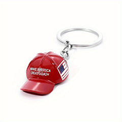 Red Hat Keychain Alloy Car Key Pendant Bag Purse Charm