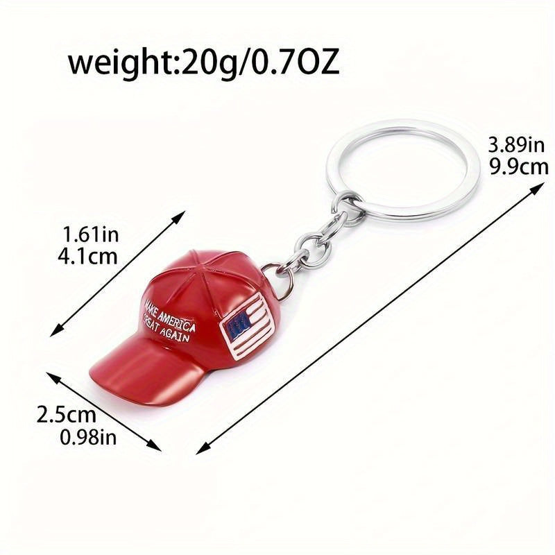 Red Hat Keychain Alloy Car Key Pendant Bag Purse Charm