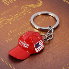 Red Hat Keychain Alloy Car Key Pendant Bag Purse Charm