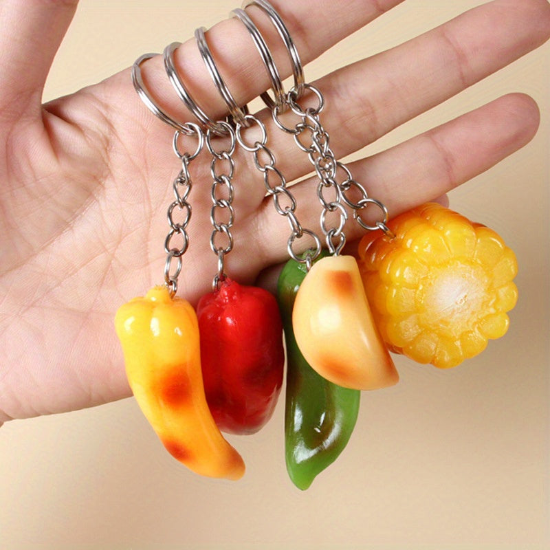 Artificial Roasted Corn Keychain for Backpack Purse Halloween Christmas Gift