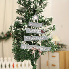 Christmas Tree Shaped Hangers Colorful Letter Decorative