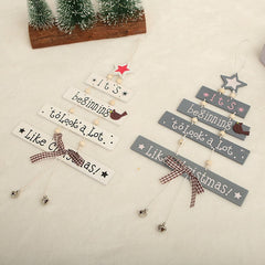 Christmas Tree Shaped Hangers Colorful Letter Decorative