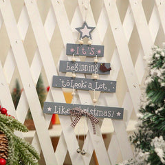 Christmas Tree Shaped Hangers Colorful Letter Decorative