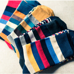 Men's Striped Crew Socks, 5 Pairs