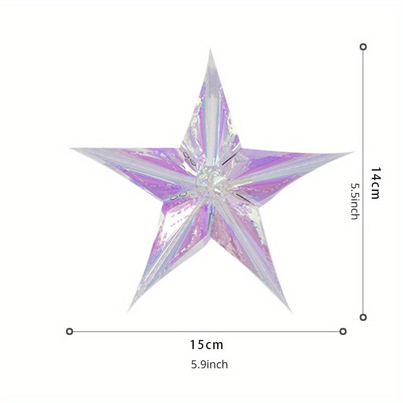 Star Latte Art Laser Neon Film Decoration Pendant