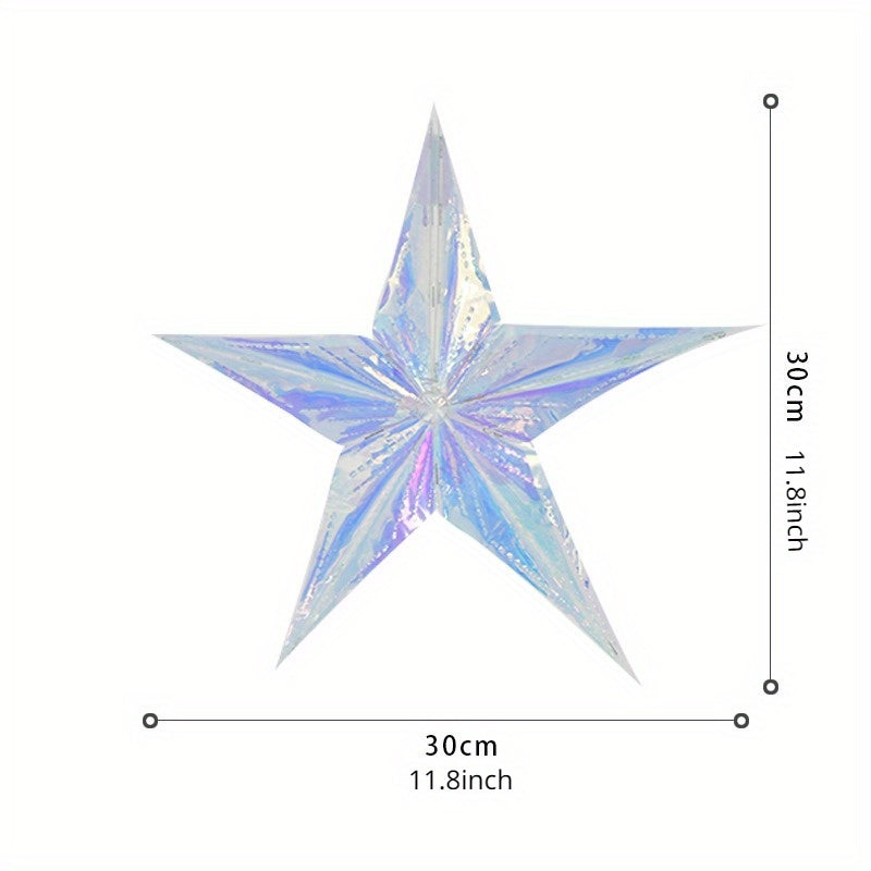 Star Latte Art Laser Neon Film Decoration Pendant