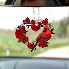 Rose Red Bird Decoration Pendant Bag And Key Chain Accessory