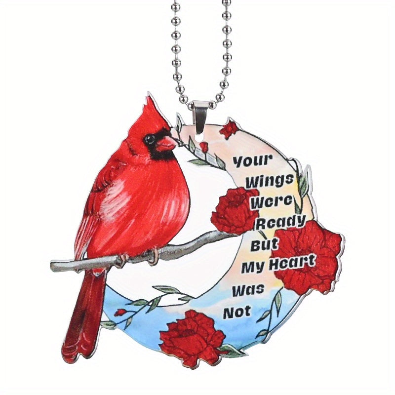 Rose Red Bird Decoration Pendant Bag And Key Chain Accessory