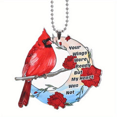 Rose Red Bird Decoration Pendant Bag And Key Chain Accessory
