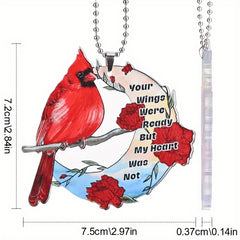 Rose Red Bird Decoration Pendant Bag And Key Chain Accessory