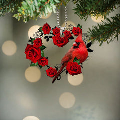 Rose Red Bird Decoration Pendant Bag And Key Chain Accessory
