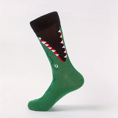 4 Pairs Animal Pattern Cartoon Crew Socks - Novelty Gift Idea for Teens Girl
