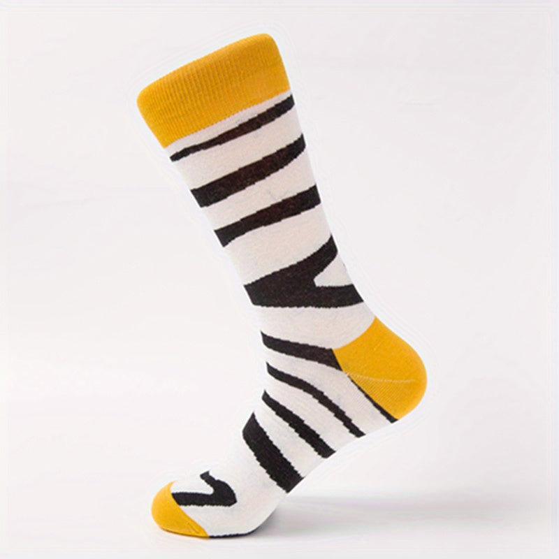4 Pairs Animal Pattern Cartoon Crew Socks - Novelty Gift Idea for Teens Girl