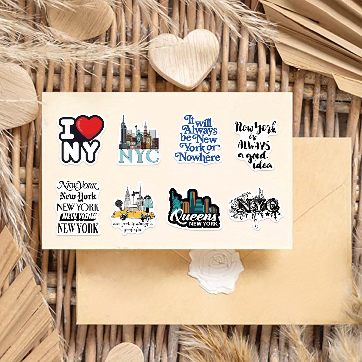 50pcs York Vinyl Waterproof Stickers for Water Bottle Laptop Phone Luggage