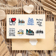 50pcs York Vinyl Waterproof Stickers for Water Bottle Laptop Phone Luggage