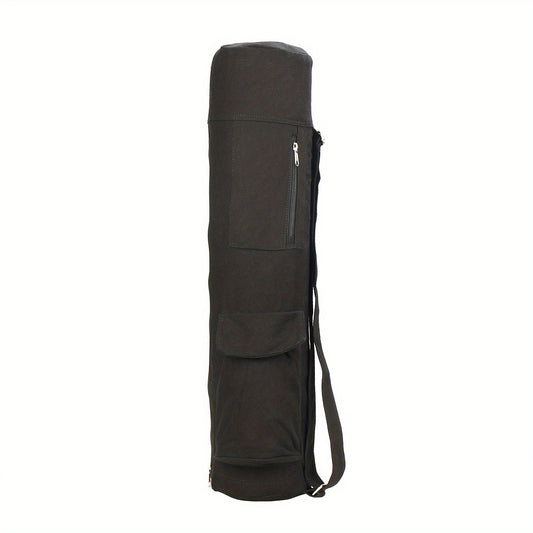 Canvas Yoga Mat Storage Bag Fitness Backpack