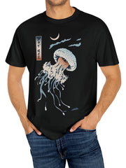Jellyfish Pattern Print Men's T-shirt Graphic Tee Summer Clothing