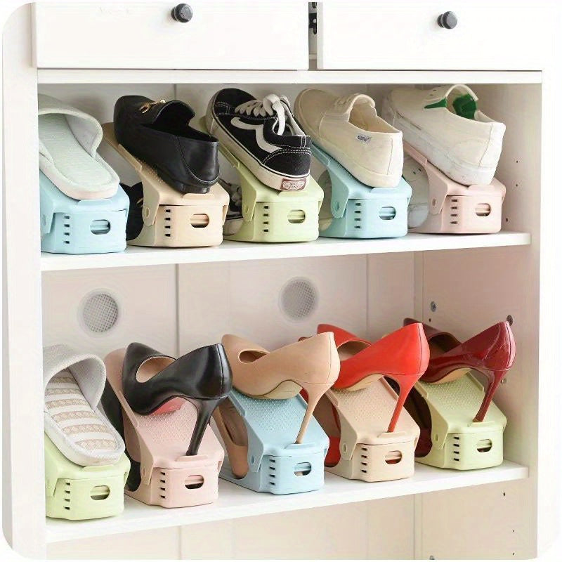 Adjustable Double Layer Shoe Rack Foldable Space Saver Organizer
