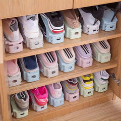 Adjustable Double Layer Shoe Rack Foldable Space Saver Organizer