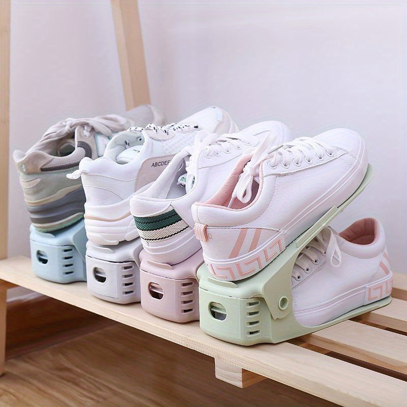 Adjustable Double Layer Shoe Rack Foldable Space Saver Organizer