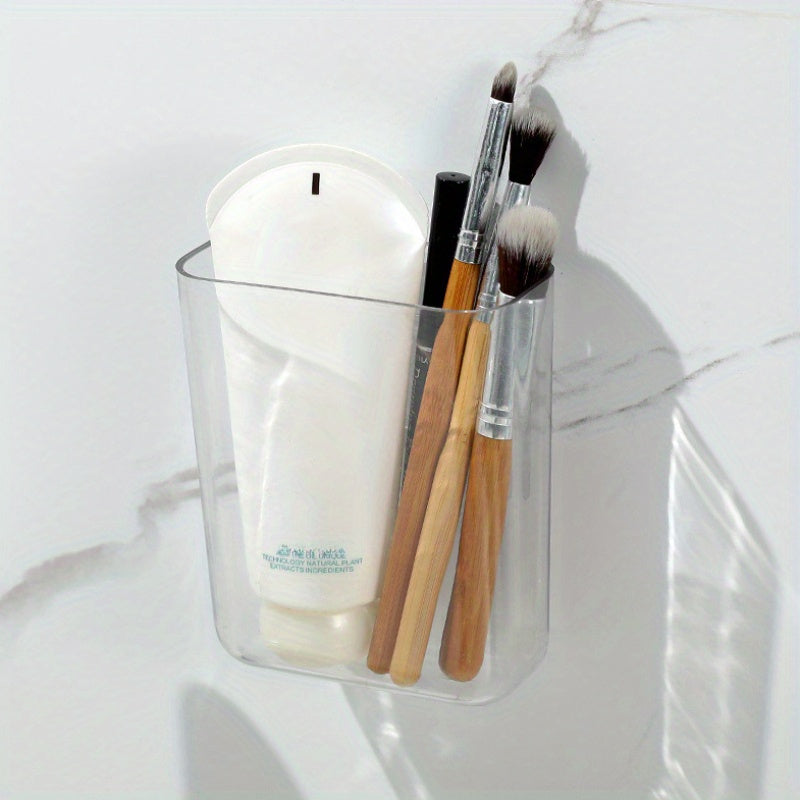 Punch Wall Hanging Organizer Transparent Wall Mounted Shelf