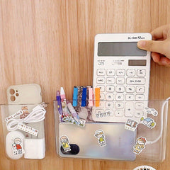 Punch Wall Hanging Organizer Transparent Wall Mounted Shelf
