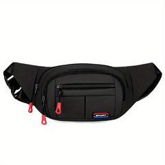 Large Capacity Unisex Waist Bag with Zipper for Outdoors