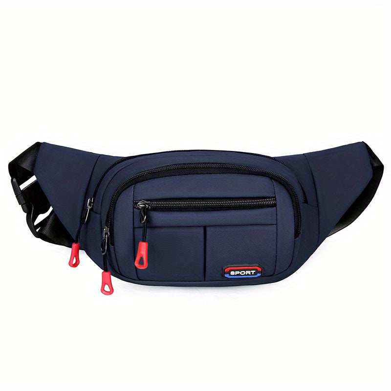 Large Capacity Unisex Waist Bag with Zipper for Outdoors