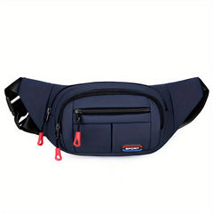 Large Capacity Unisex Waist Bag with Zipper for Outdoors