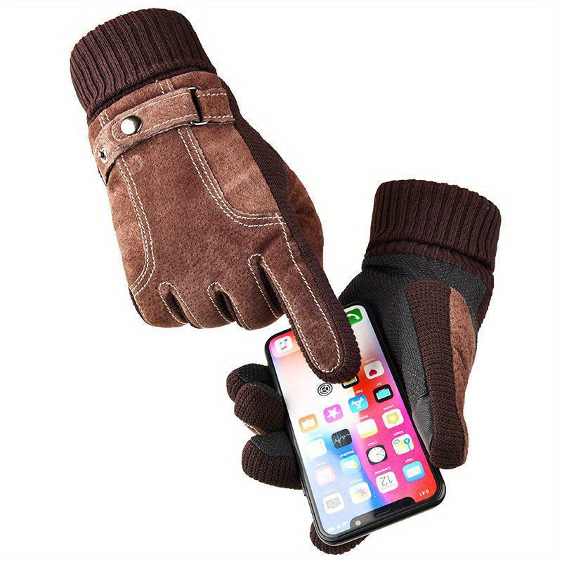 Men's Winter Riding Gloves Warm Touch Screen Sports Gloves