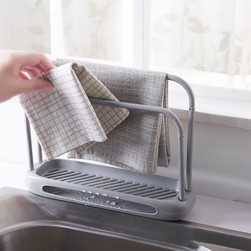 Double Layer Towel Rack for Drying Dishcloths with Drainage
