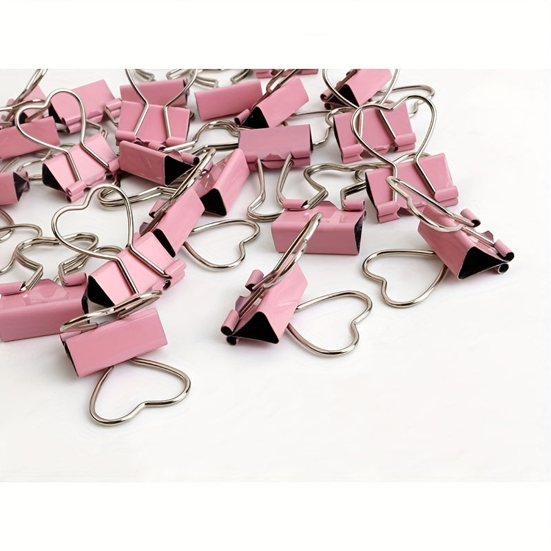 3pcs Heart Shaped Binder Clips - Creative & Organized