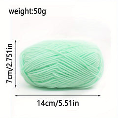 6pcs Medium Coarse Crochet Doll Wool Yarn for Scarf Sweater Shawl
