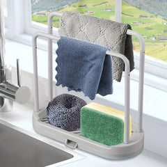 Kitchen Sponge Holder Dishcloth Hanger Sink Rack Organizer Stand